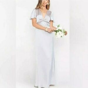 Silver Satin Gown Show Me Your Mumu --  HOST PICK